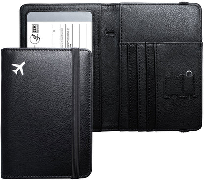 Black Passport Case Holder Wallet