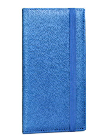 7"x3.7" Blue Vegan Leather Checkbook Cover