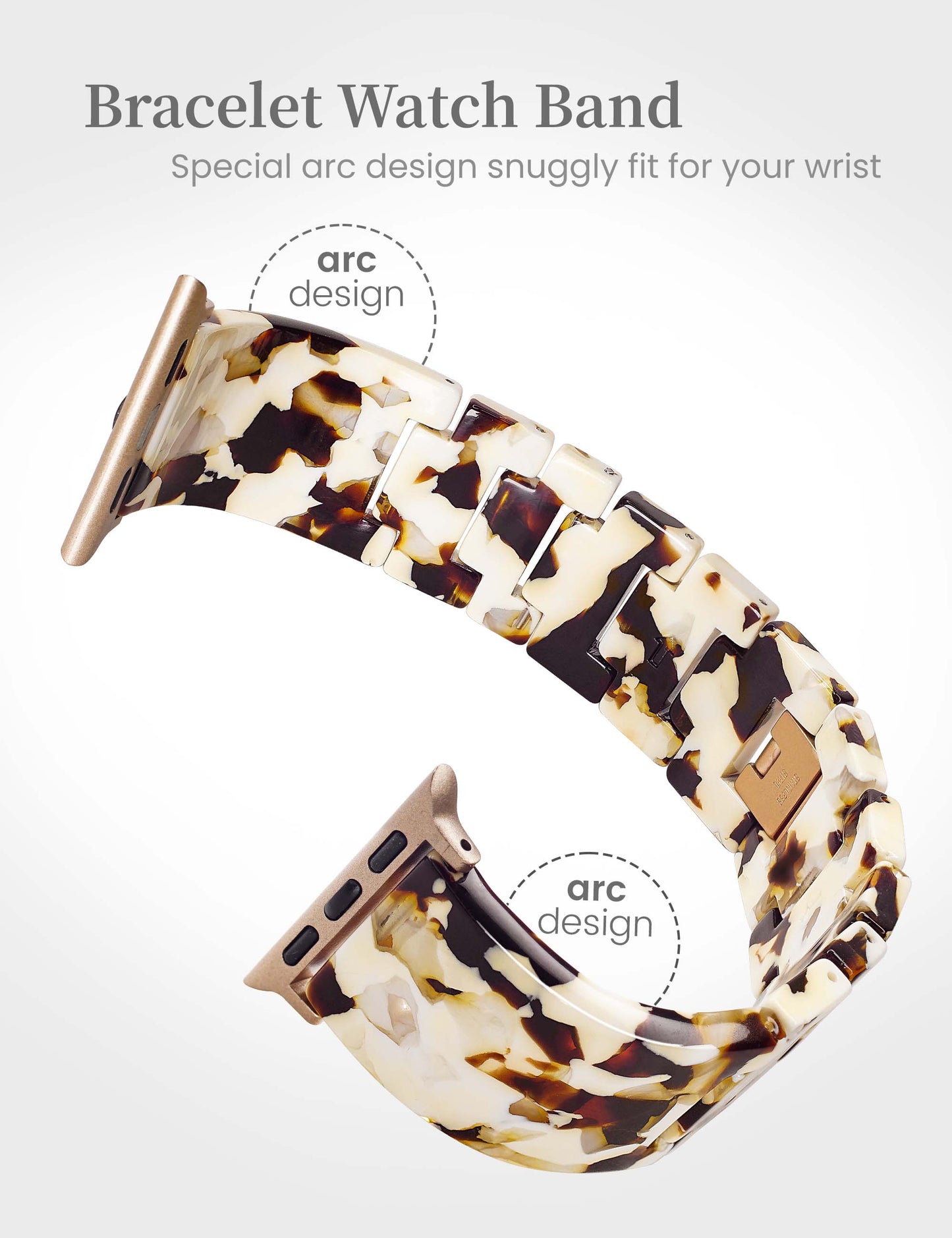 Art Nougat Resin Apple Watch Band (Buckle)