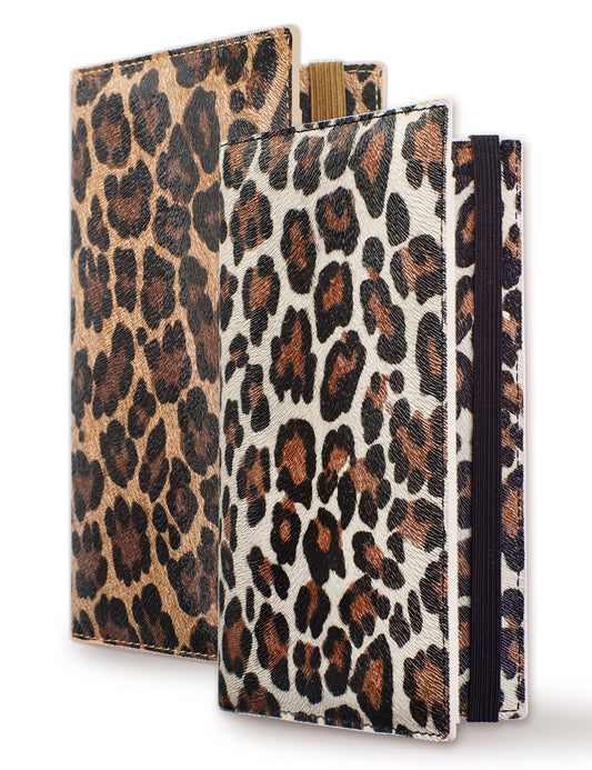 2-Pack Leopard Vegan Leather Checkbook Cover