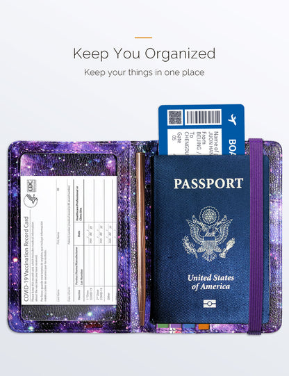 Starry Passport Case Holder Wallet