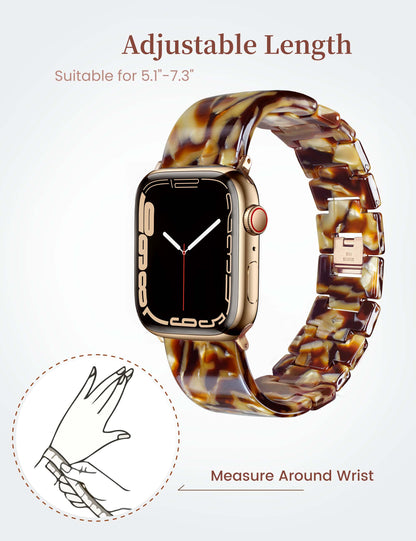 Caramel Resin Apple Watch Band (Buckle)