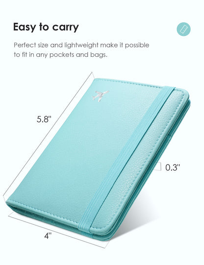 Pale Turquoise Passport Case Holder Wallet