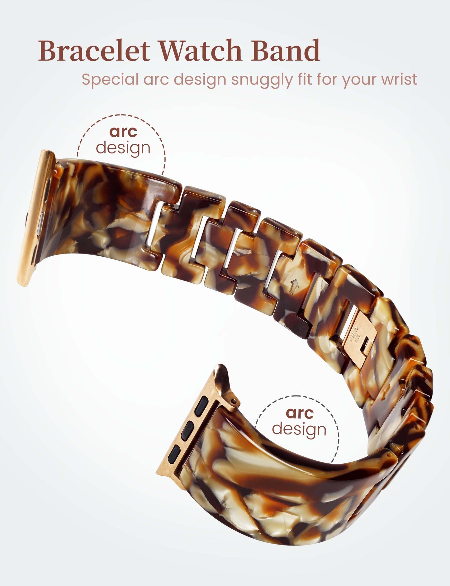 Caramel Resin Apple Watch Band (Buckle)