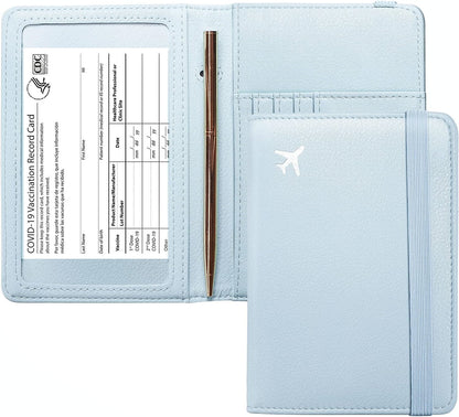 Blue Passport Case Holder Wallet