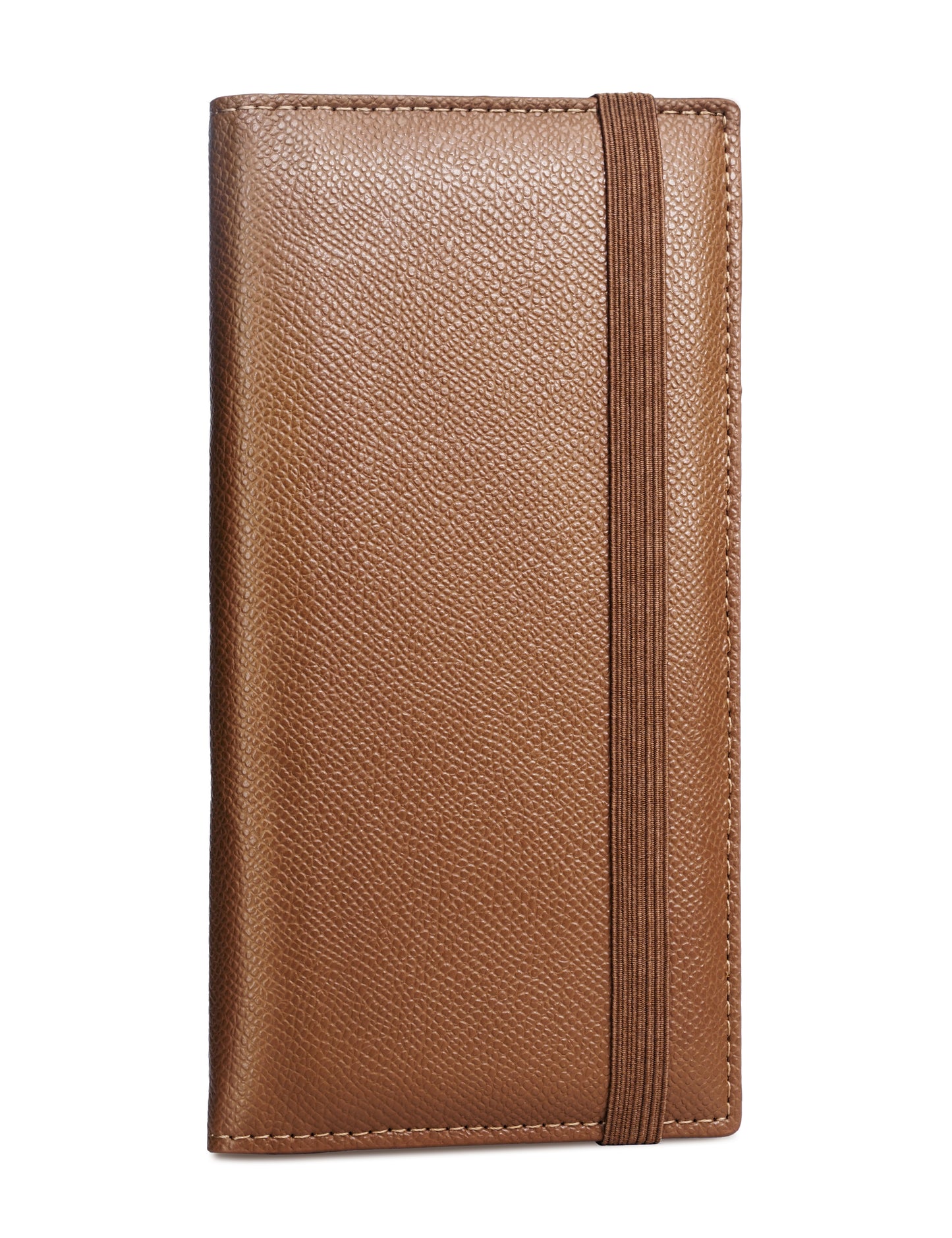 7"x3.7" Tan Vegan Leather Checkbook Cover