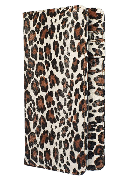 5x9" Light Leopard Server Book with Zipper&Magnetic