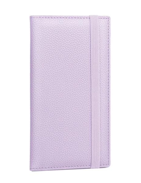 7"x3.7" Lavender Vegan Leather Checkbook Cover