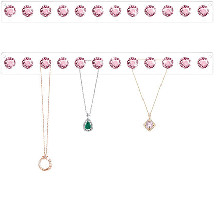 Necklace Holder Hanger Diamond Hooks (Pink)