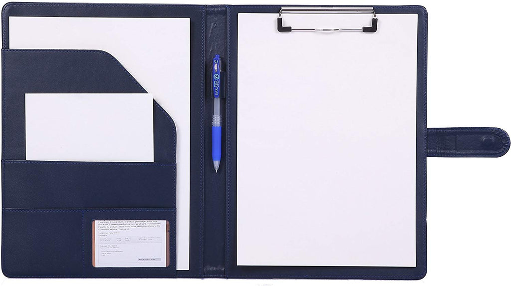 Mymazn A4 Clipboard Folder Portfolio for 8.5x11 Writing Pad (Blue)