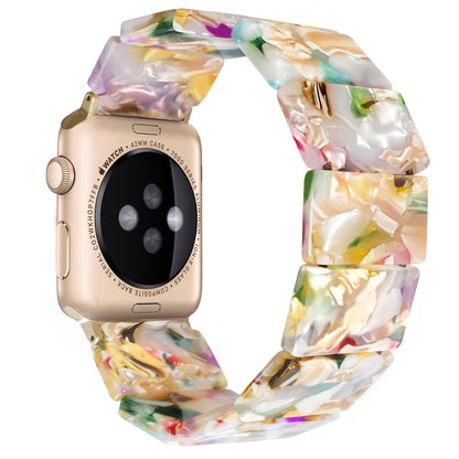 Floral Resin Apple Watch Band (Elastic)