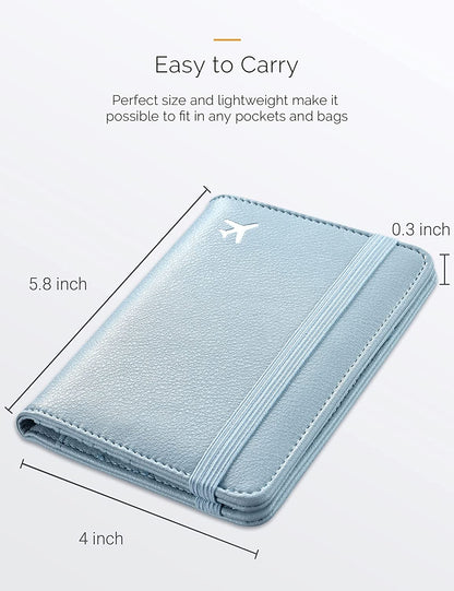 Blue Passport Case Holder Wallet