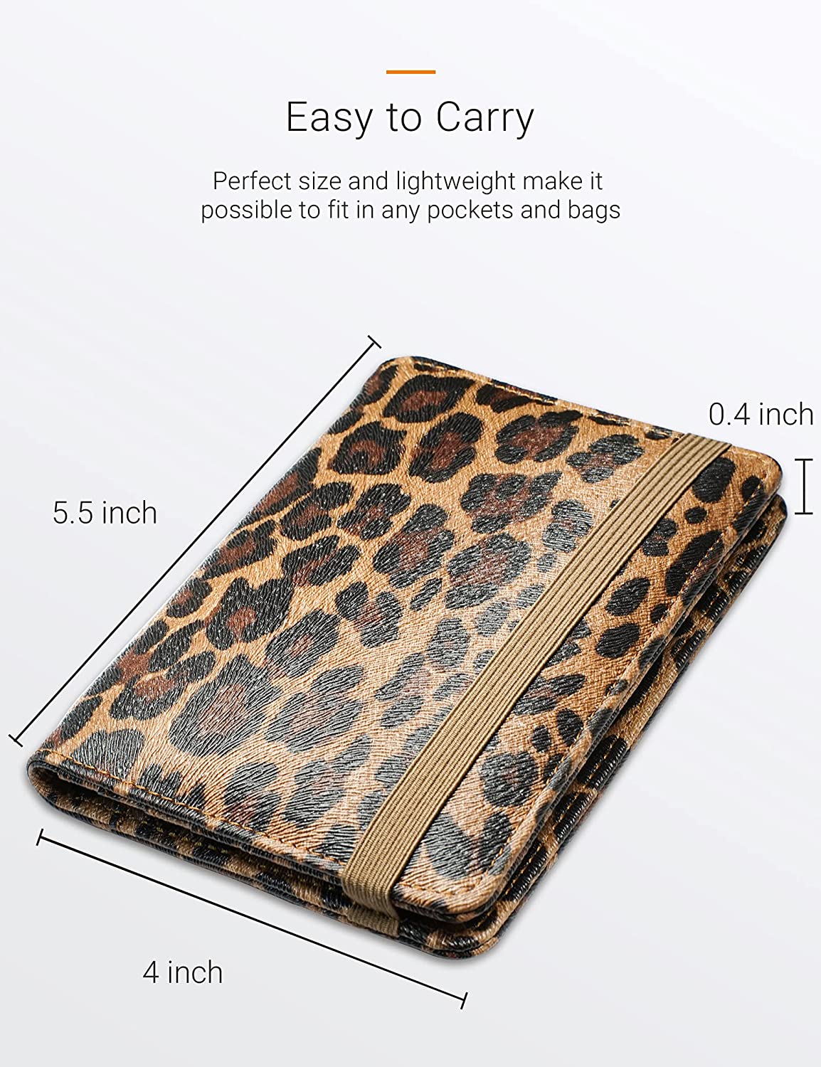 Leopard Passport Case Holder Wallet