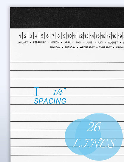 A5 Legal Pad Write Paper with Date 5-3/4"x 8-1/2"