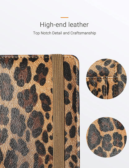 Leopard Passport Case Holder Wallet