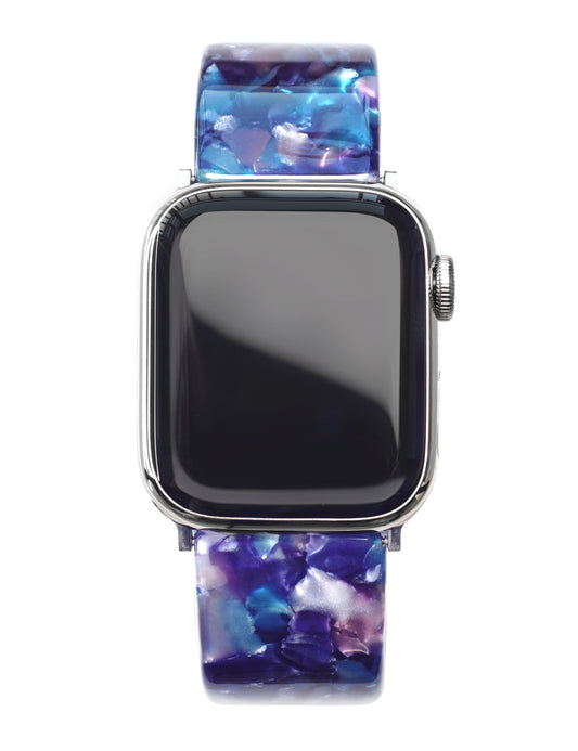 Blue & Purple Resin Apple Watch Band (Magnetic)