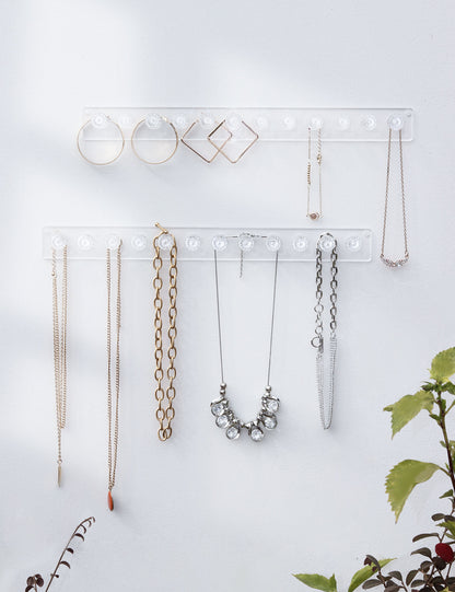 Necklace Holder Hanger Crystal Ball Hooks(Clear)