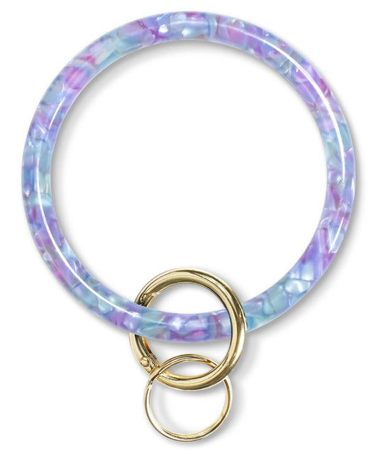 2.95" Acetate Key Ring Bracelet(Green&Purple)